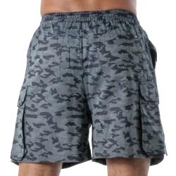 Bermuda Cargo Camouflage Bleu TOF Paris