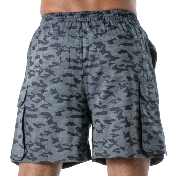 Bermuda Cargo Camouflage Bleu TOF Paris