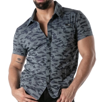 Chemisette Camouflage Bleu TOF Paris