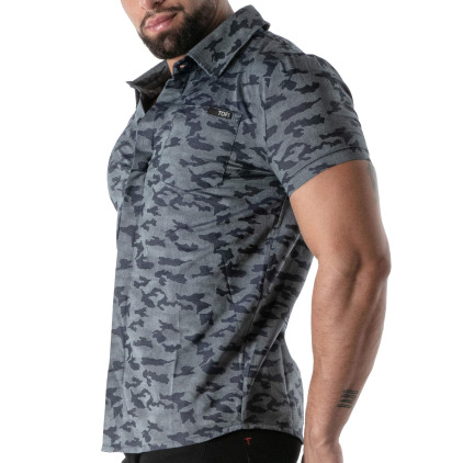 Chemisette Camouflage Bleu TOF Paris