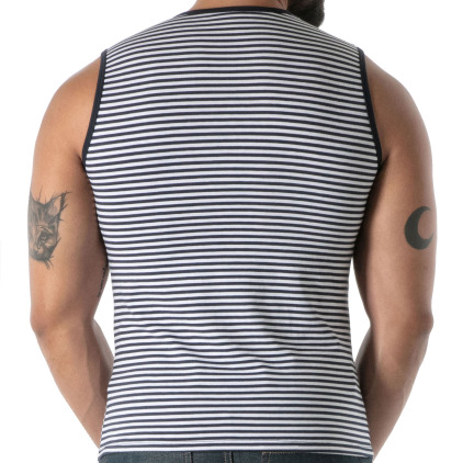 Débardeur Marinière Bleu Marine TOF Paris
