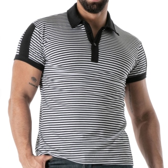 Polo Marinière Noir TOF Paris
