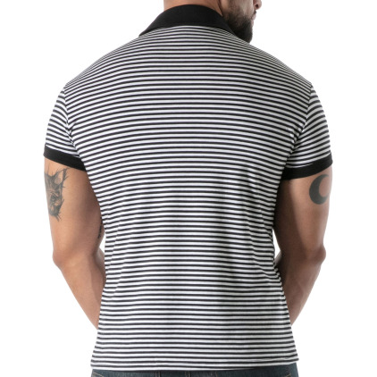 Polo Marinière Noir TOF Paris