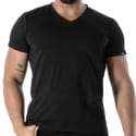 T-Shirt Col V Noir TOF Paris
