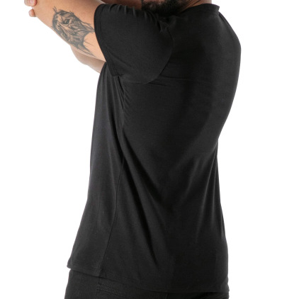T-Shirt Col V Noir TOF Paris