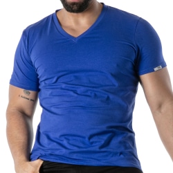 T-Shirt Col V Bleu TOF Paris