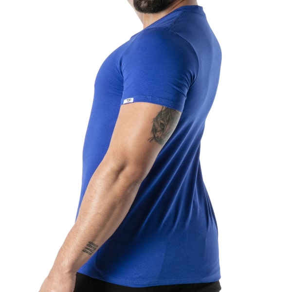 T-Shirt Col V Bleu TOF Paris