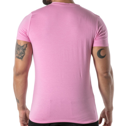 T-Shirt Col V Rose TOF Paris