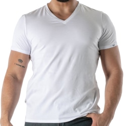 T-Shirt Col V Blanc TOF Paris