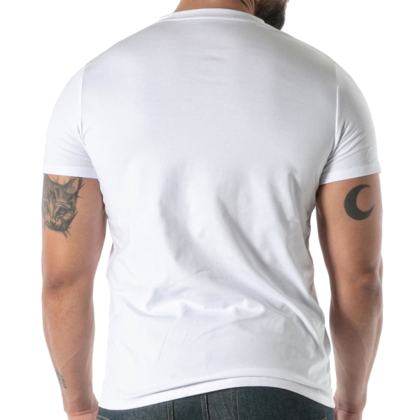 T-Shirt Col V Blanc TOF Paris
