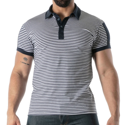 Polo Marinière Bleu Marine TOF Paris