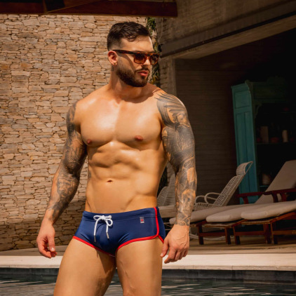 Boxer de Bain Vintage Bleu Marine JOR