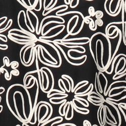 Frilivin Floral Canvas Jacket - Black