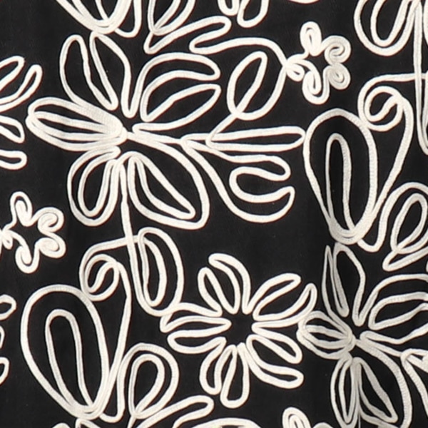 Frilivin Floral Canvas Jacket - Black