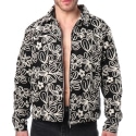 Veste en Toile Florale Noire Frilivin