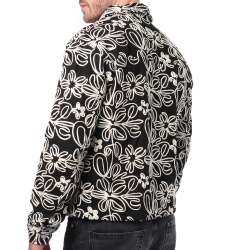 Frilivin Floral Canvas Jacket - Black