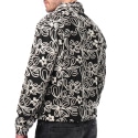 Frilivin Floral Canvas Jacket - Black