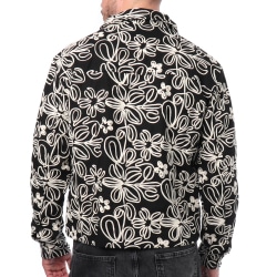 Frilivin Floral Canvas Jacket - Black