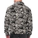 Frilivin Floral Canvas Jacket - Black