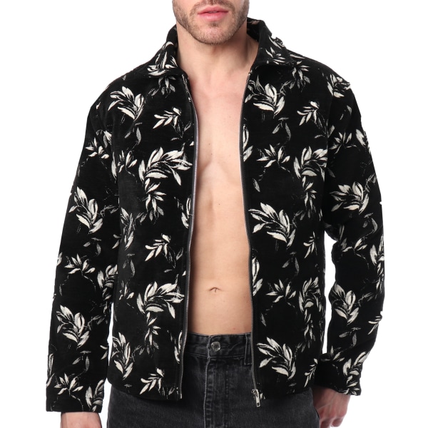 Veste Feuillage Noire Frilivin