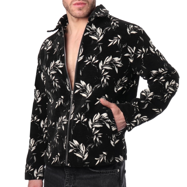Veste Feuillage Noire Frilivin