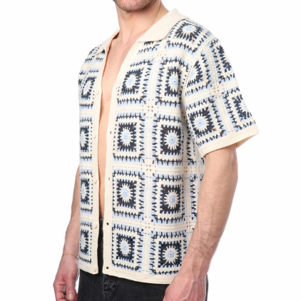 Chemisette Granny Square Blanche Frilivin