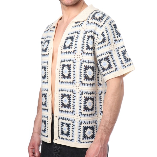 Chemisette Granny Square Blanche Frilivin