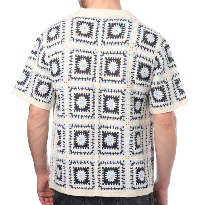 Frilivin Granny Square Shirt - White
