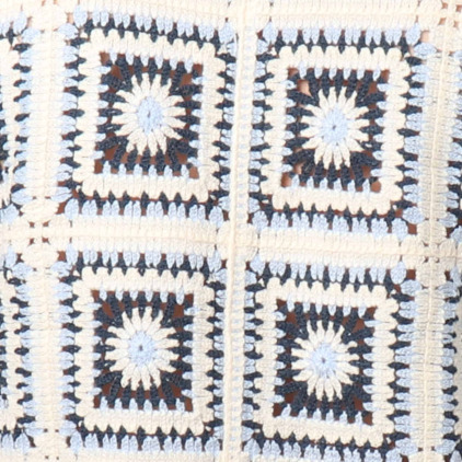 Frilivin Granny Square Shirt - White