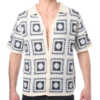 Chemisette Granny Square Blanche Frilivin