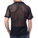 Frilivin Openwork Knit Shirt - Navy