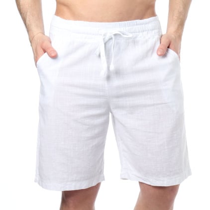 Bermuda Coton Blanc Frilivin