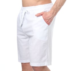 Bermuda Coton Blanc Frilivin