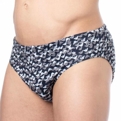 Slip de Bain All Over Logo Lycra Emporio Armani