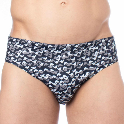 Slip de Bain All Over Logo Lycra Emporio Armani