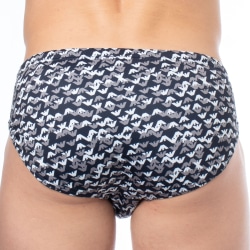 Slip de Bain All Over Logo Lycra Emporio Armani