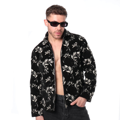 Veste Feuillage Noire Frilivin