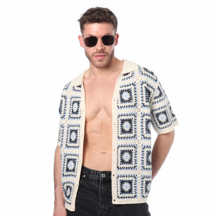 Chemisette Granny Square Blanche Frilivin