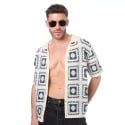 Frilivin Granny Square Shirt - White