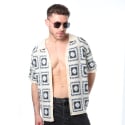 Frilivin Granny Square Shirt - White