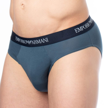 Slip Pure Cotton Bleu Gris Emporio Armani