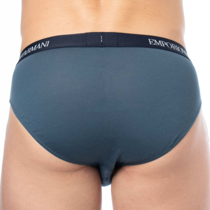 Slip Pure Cotton Bleu Gris Emporio Armani