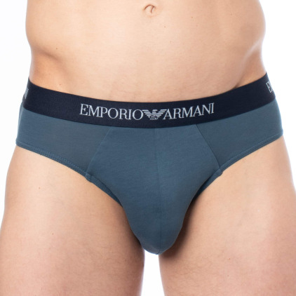 Slip Pure Cotton Bleu Gris Emporio Armani