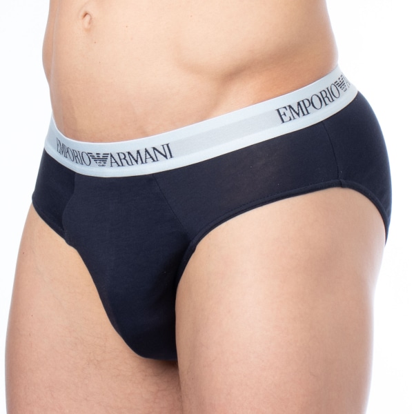 Emporio Armani Pure Cotton Briefs - Navy