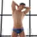 Slip de Bain Aurora Bleu Metallisé Marcuse