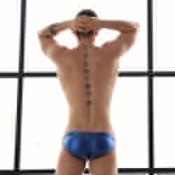 Slip de Bain Aurora Bleu Metallisé Marcuse