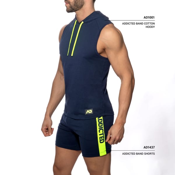 Addicted Logo Band Shorts - Navy