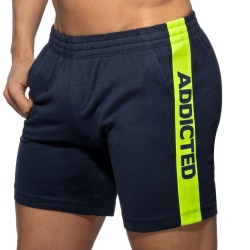 Short Bande Logo Bleu Marine Addicted