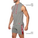 Short Bande Logo Gris Chiné Addicted
