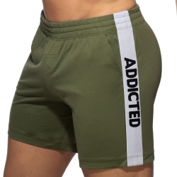 Short Bande Logo Kaki Addicted